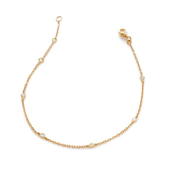 Classic Round Diamond Chain Bracelet