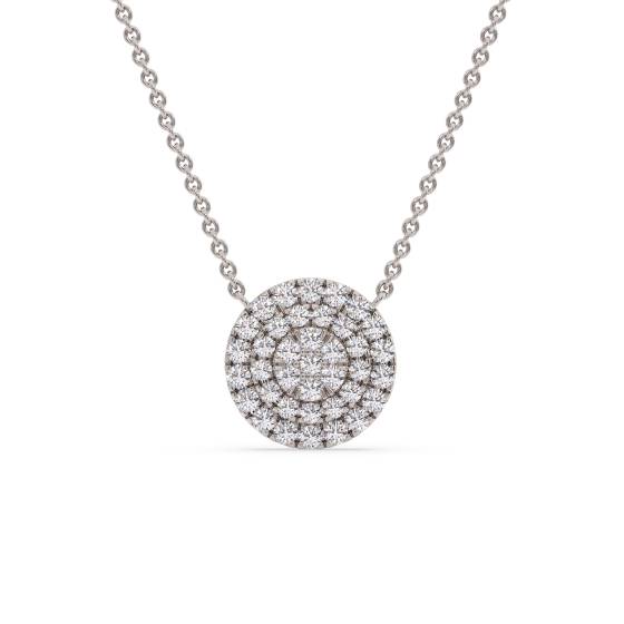 Round Diamond Cluster Designer Necklace