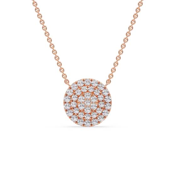 Round Diamond Cluster Designer Necklace