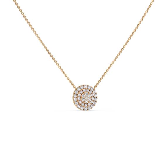 Round Diamond Cluster Designer Necklace