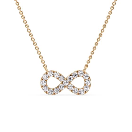 Infinity Round Diamond Designer Necklace