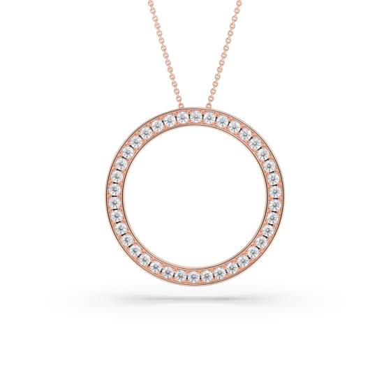 0.50ct Pave Set Round Diamond Designer Pendant