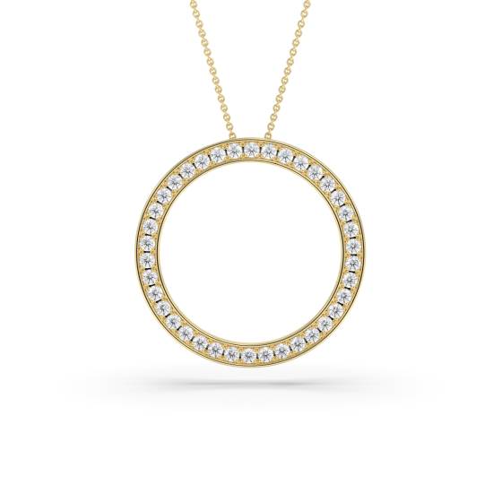 0.50ct Pave Set Round Diamond Designer Pendant