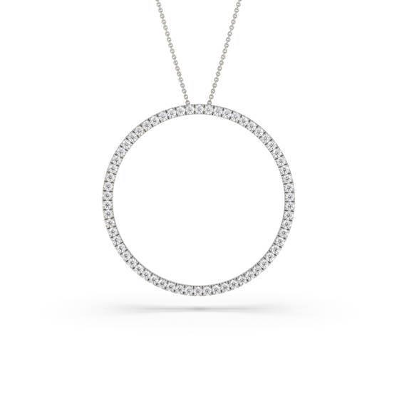 0.75ct Pave Set Round Diamond Designer Pendant