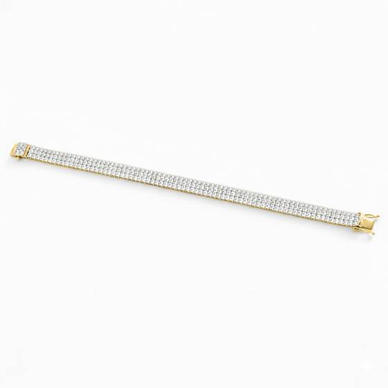 9.00ct Classic Triple Row Diamond Tennis Bracelet