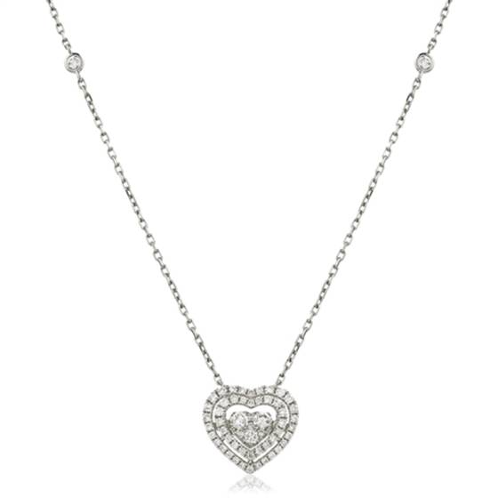 Movable Round Diamond Designer Necklace