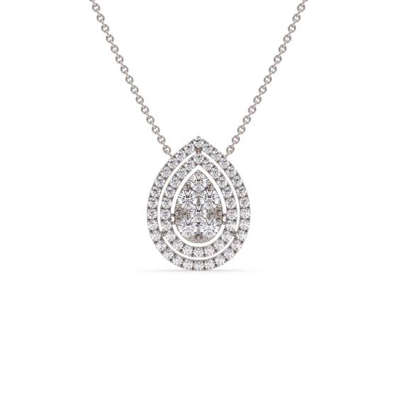 Movable Round Diamond Designer Necklace