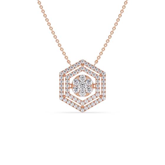 Movable Round Diamond Designer Necklace