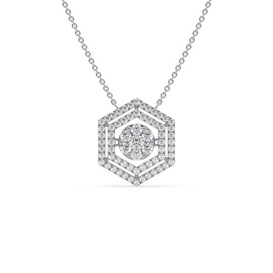 Movable Round Diamond Designer Necklace