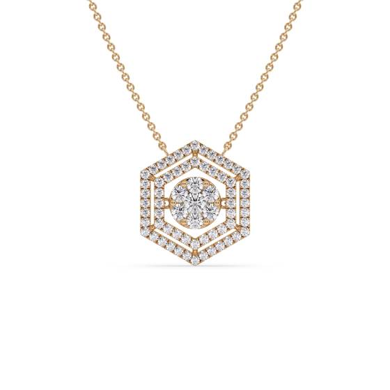 Movable Round Diamond Designer Necklace