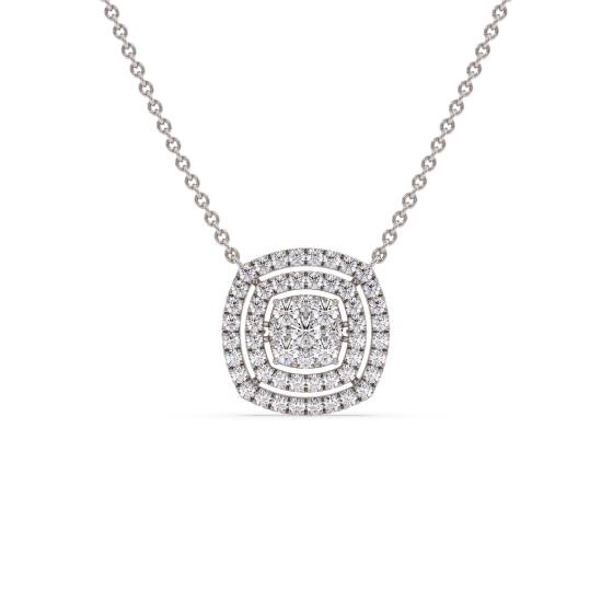 Moveable Round Diamond Designer Necklace