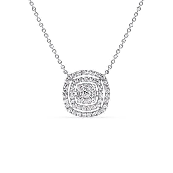 Moveable Round Diamond Designer Necklace