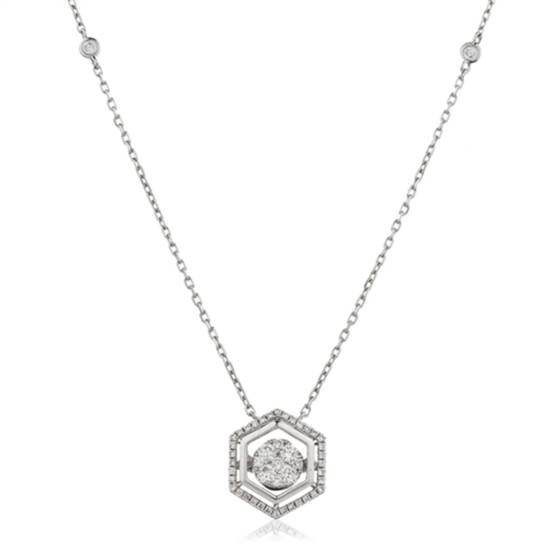 Movable Round Diamond Designer Necklace