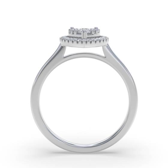 0.40CT VS/E-F Round Natural Diamond Cluster Ring