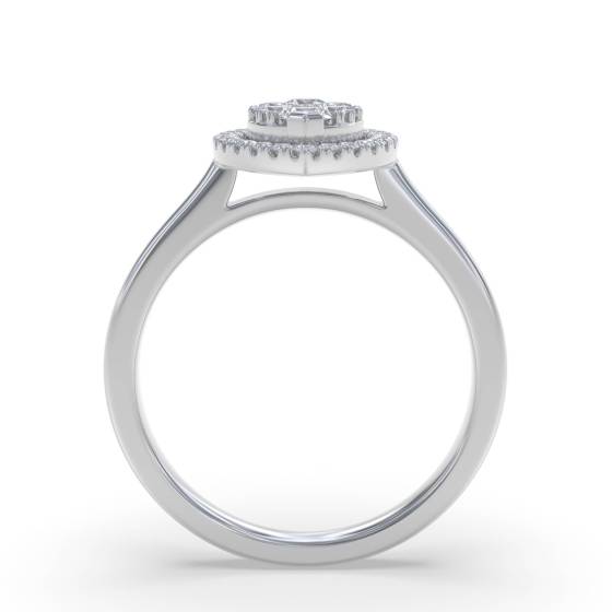 0.45ct VS/F-G Round Natural Diamond Cluster Ring