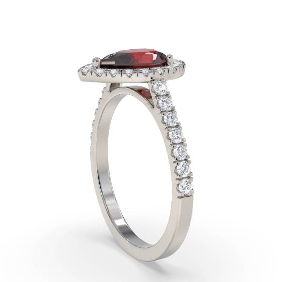 0.70ct Ruby and Diamond Cluster Ring