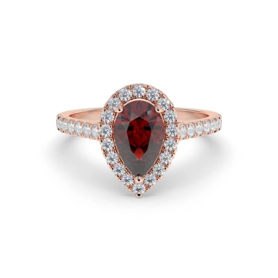 0.70ct Ruby and Diamond Cluster Ring