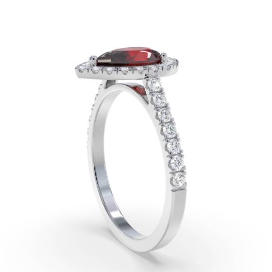 0.70ct Ruby and Diamond Cluster Ring
