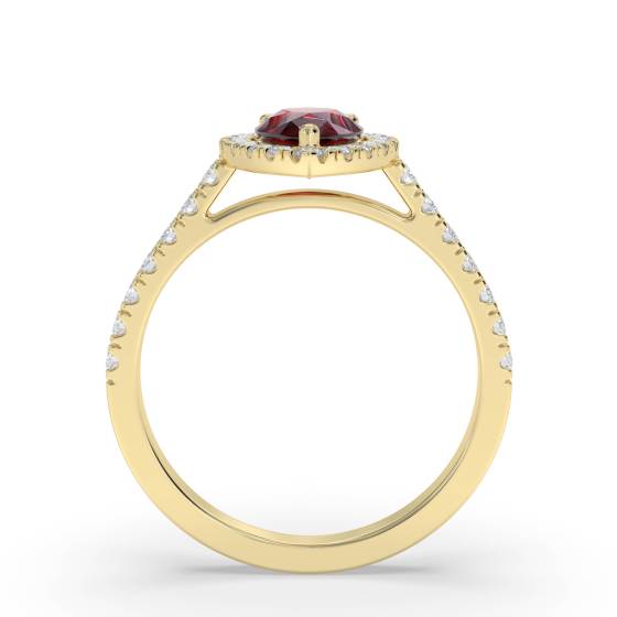 0.70ct Ruby and Diamond Cluster Ring