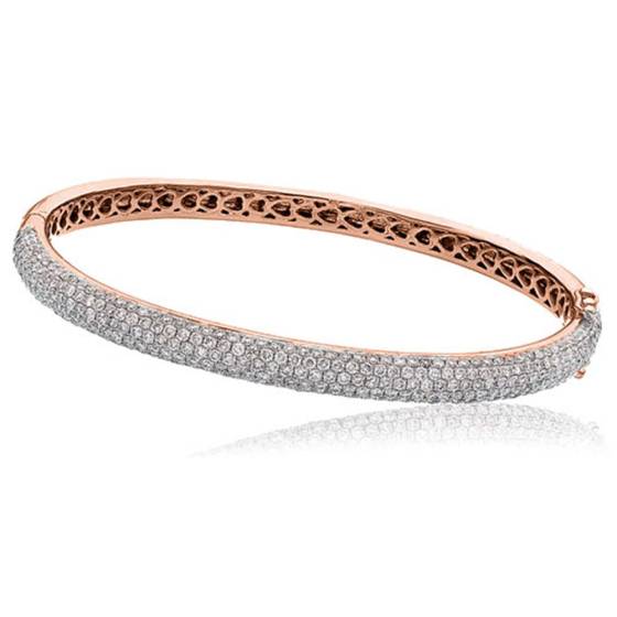 Elegant Encrusted Round Diamond Set Bangle