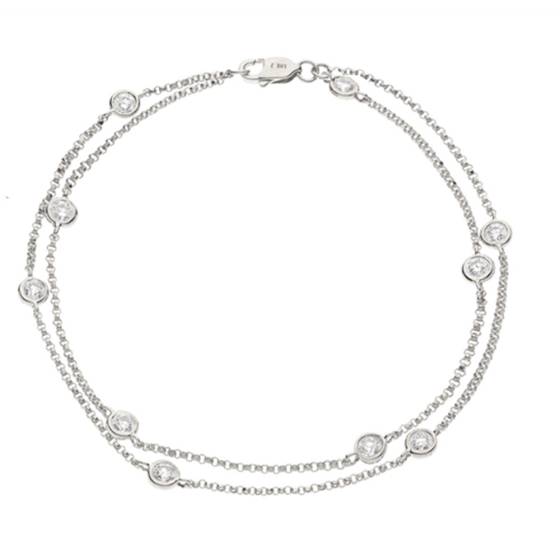 0.85ct Classic Round Diamond Chain Bracelet