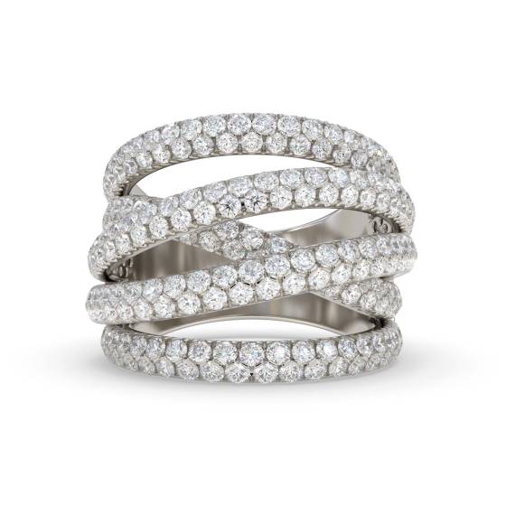 4.00ct Spiral Round Diamond Dress Ring
