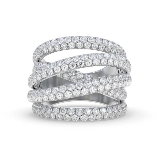 4.00ct Spiral Round Diamond Dress Ring