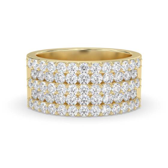 2.80ct Elegant Round Diamond Multi Row Dress Ring