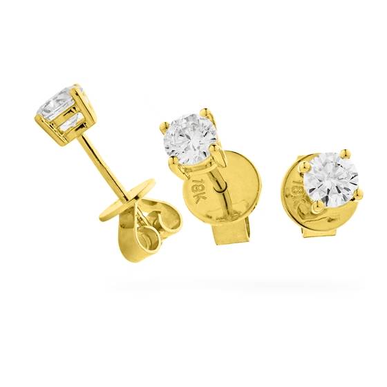 0.80ct VS/F-G Round Stud Diamond Earrings