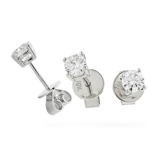 0.60ct VS/F-G Round Stud Diamond Earrings