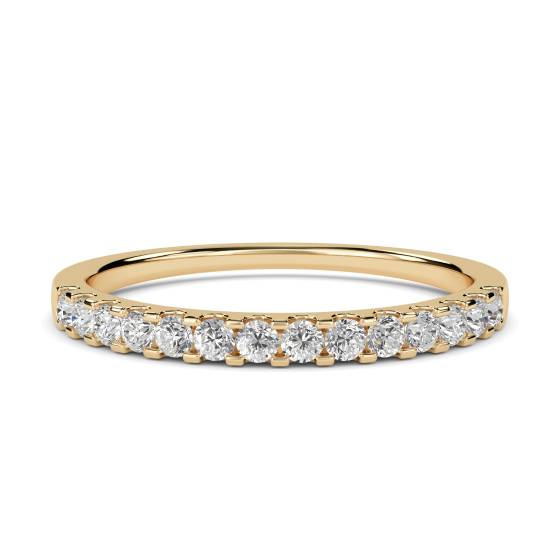 0.20ct VS/E-F Round Cut Natural Diamond Claw Set Half Eternity Ring