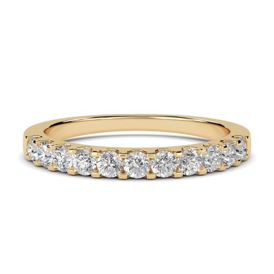 0.20ct VS1/E-F Round Cut Lab Grown Diamond Claw Set Half Eternity Ring