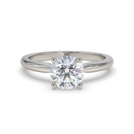 0.50ct I1/F Natural Round Cut Diamond Solitaire Ring in Platinum