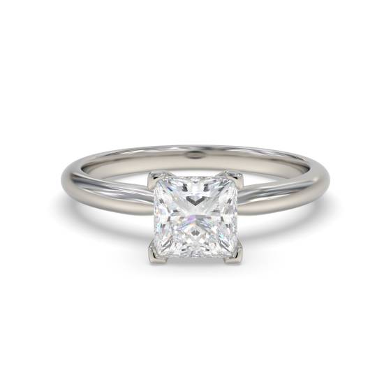 1.00ct IF/G Natural Princess Cut Diamond Solitaire Ring in Platinum