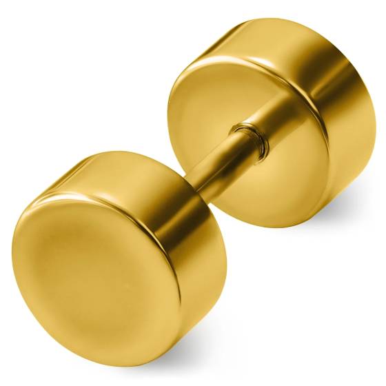 6mm Gold Single Stud Earring