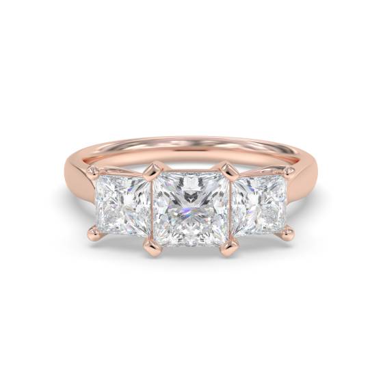 Traditional Princess Diamond Trilogy Ring