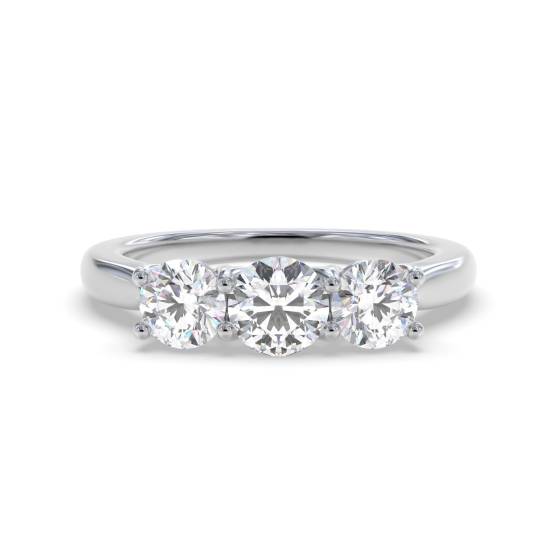Traditional Round Diamond Trilogy Ring