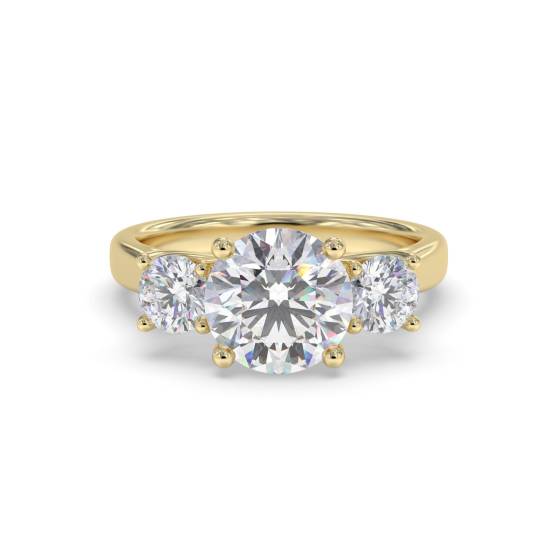 DHMT03476 Unique Loop Round Diamond Trilogy Ring