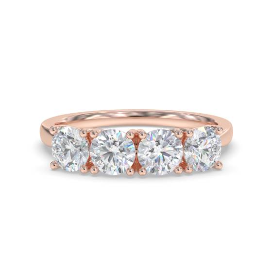 DHMT04009 Classic Four Stone Round Diamond Eternity Ring