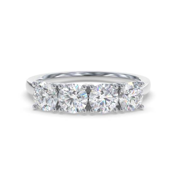 DHMT04009 Classic Four Stone Round Diamond Eternity Ring
