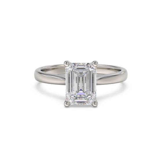 Emerald Diamond Engagement Ring