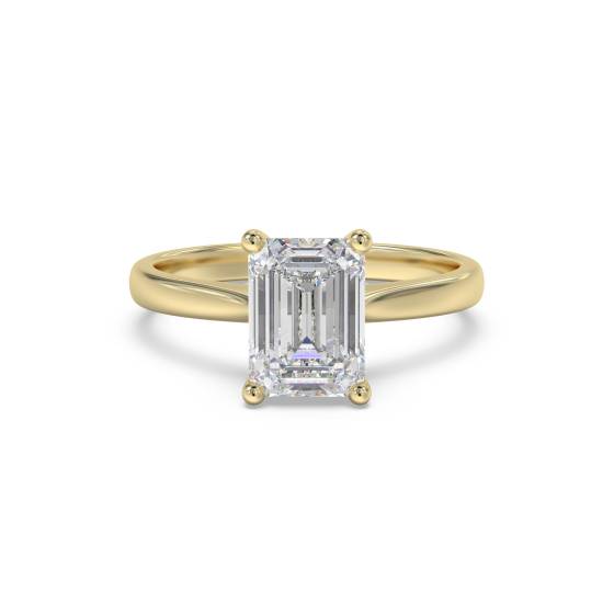 Emerald Diamond Engagement Ring