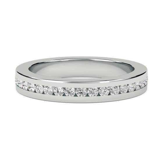 0.50ct SI/F-G Classic Natural Round Diamond Full Eternity Ring in 18k White Gold