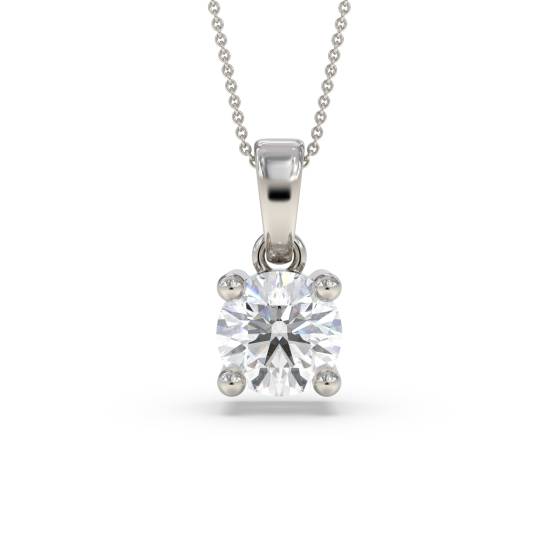 Traditional Round Diamond Pendant