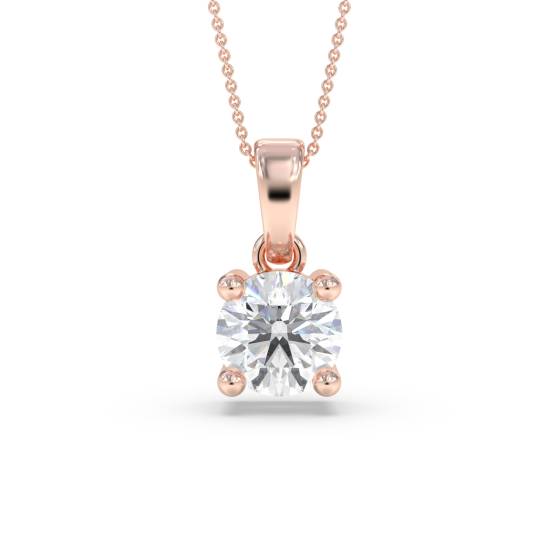Traditional Round Diamond Pendant