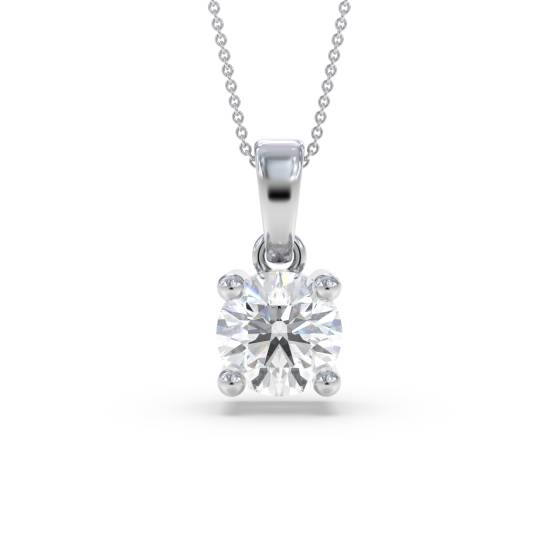 Traditional Round Diamond Pendant