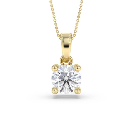 Traditional Round Diamond Pendant