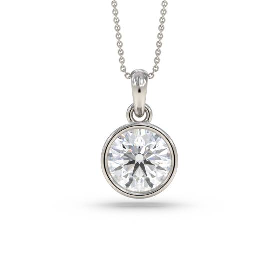 Classic Round Diamond Solitaire Pendant