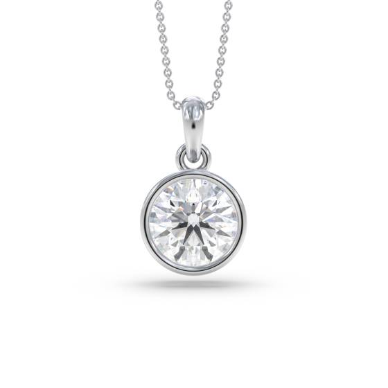 Classic Round Diamond Solitaire Pendant