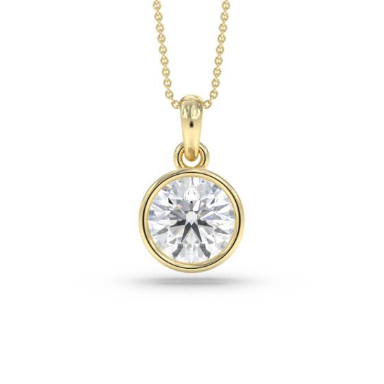 Classic Round Diamond Solitaire Pendant